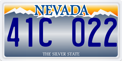 NV license plate 41C022