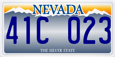 NV license plate 41C023