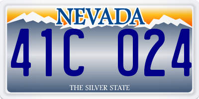 NV license plate 41C024