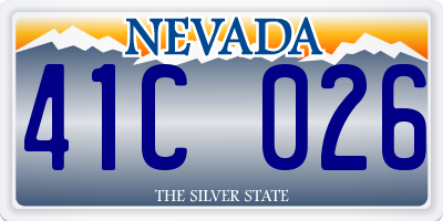 NV license plate 41C026
