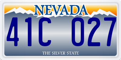 NV license plate 41C027