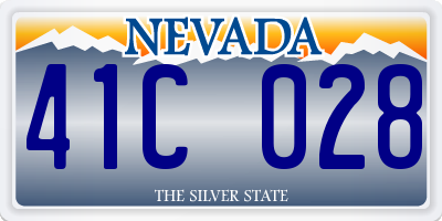 NV license plate 41C028