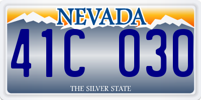 NV license plate 41C030