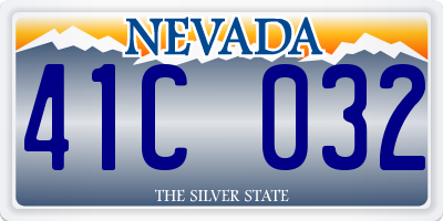 NV license plate 41C032