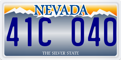 NV license plate 41C040