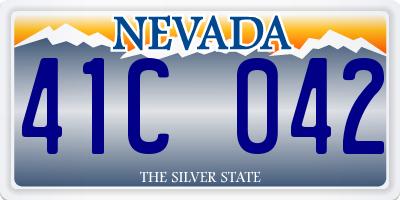 NV license plate 41C042