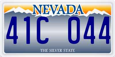 NV license plate 41C044