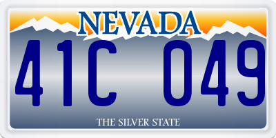 NV license plate 41C049