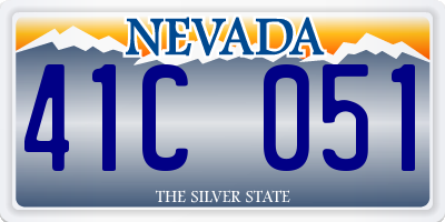 NV license plate 41C051