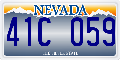 NV license plate 41C059