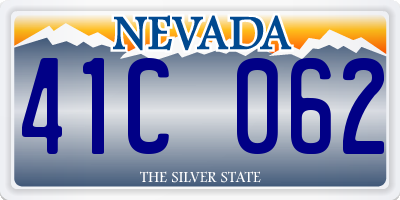 NV license plate 41C062