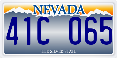 NV license plate 41C065