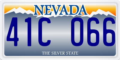 NV license plate 41C066