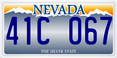 NV license plate 41C067