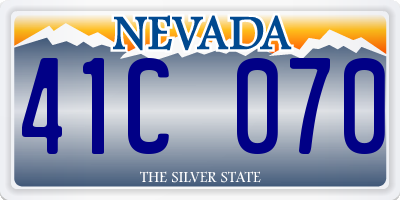 NV license plate 41C070