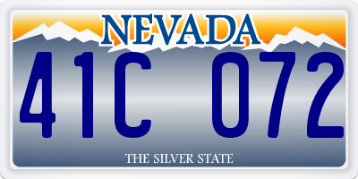 NV license plate 41C072