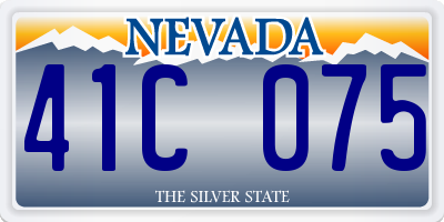 NV license plate 41C075