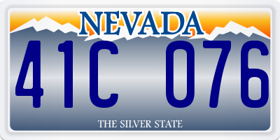 NV license plate 41C076