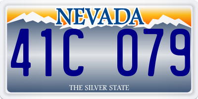 NV license plate 41C079