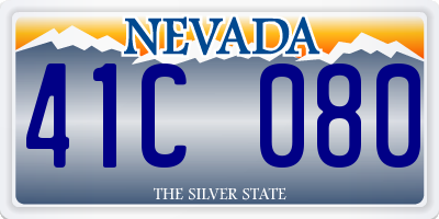 NV license plate 41C080