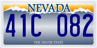 NV license plate 41C082