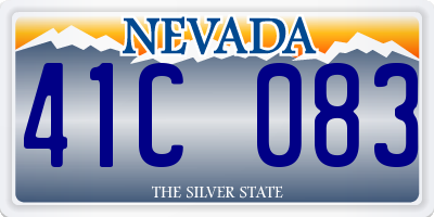 NV license plate 41C083