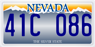 NV license plate 41C086