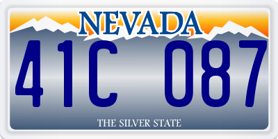 NV license plate 41C087