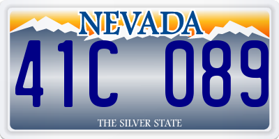 NV license plate 41C089