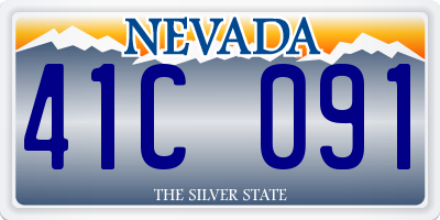 NV license plate 41C091