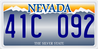 NV license plate 41C092