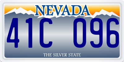 NV license plate 41C096