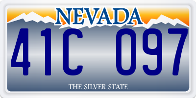 NV license plate 41C097