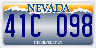 NV license plate 41C098