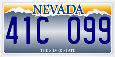 NV license plate 41C099
