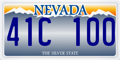 NV license plate 41C100
