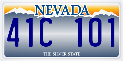 NV license plate 41C101