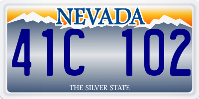 NV license plate 41C102