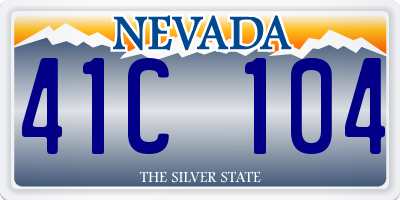 NV license plate 41C104