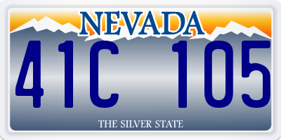 NV license plate 41C105