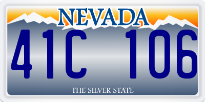 NV license plate 41C106