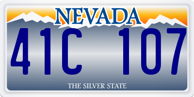 NV license plate 41C107