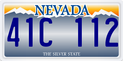 NV license plate 41C112