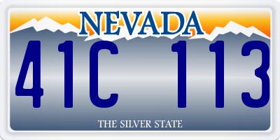 NV license plate 41C113