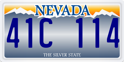 NV license plate 41C114