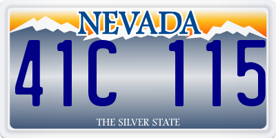 NV license plate 41C115