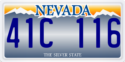 NV license plate 41C116