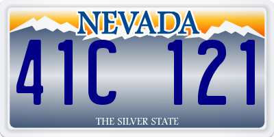 NV license plate 41C121