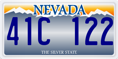 NV license plate 41C122