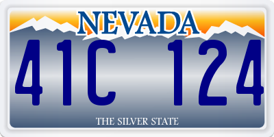 NV license plate 41C124